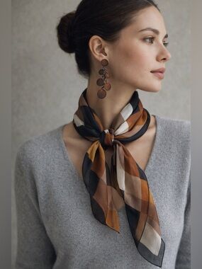 Elegant & Versatile Geometric Pattern Scarf